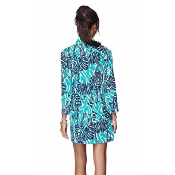 LILLY PULITZER | Devina Shift Dress in I’m Game Zebra Print Women’s Size 2 - Picture 4 of 15